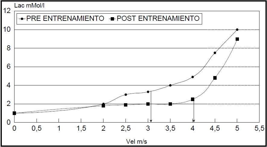 Modelo de evolución de la curva de acumulación de lactato